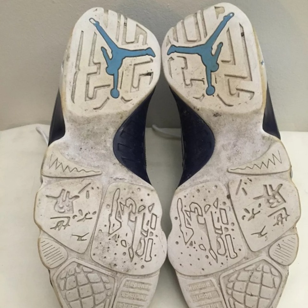 Size 11.5 - Air Jordan 9 White University Blue, UNC 2018 - Picture 12 of 12